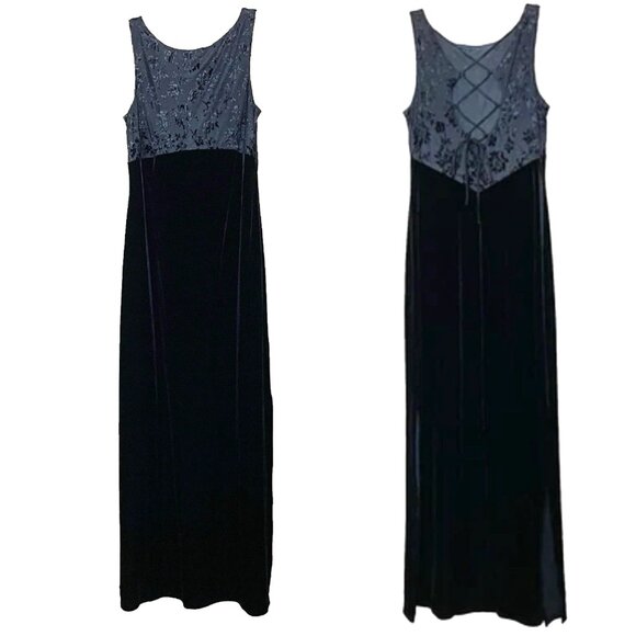 My Michelle Maxi Dress Medium Vintage Y2K Whimsigoth Fairy Lace-up Back Hoco - Picture 1 of 10